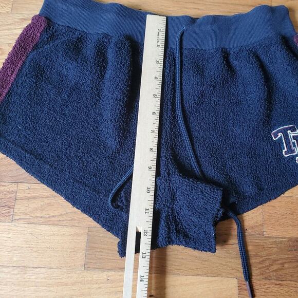 Tommy Hilfiger Vintage Y2K Fleece Shorts Side Stripe Embroidered Logo Drawstring - Picture 5 of 8